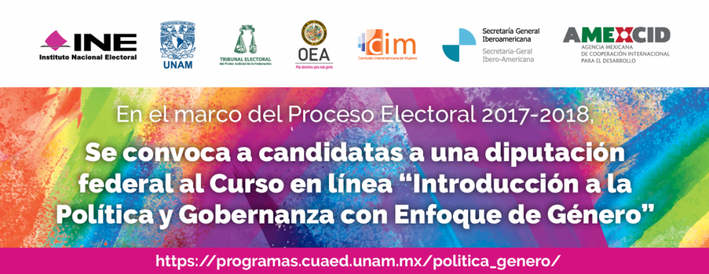 Convocatoria al curso en línea "Introducción a la Política y Gobernanza con Enfoque de Género"